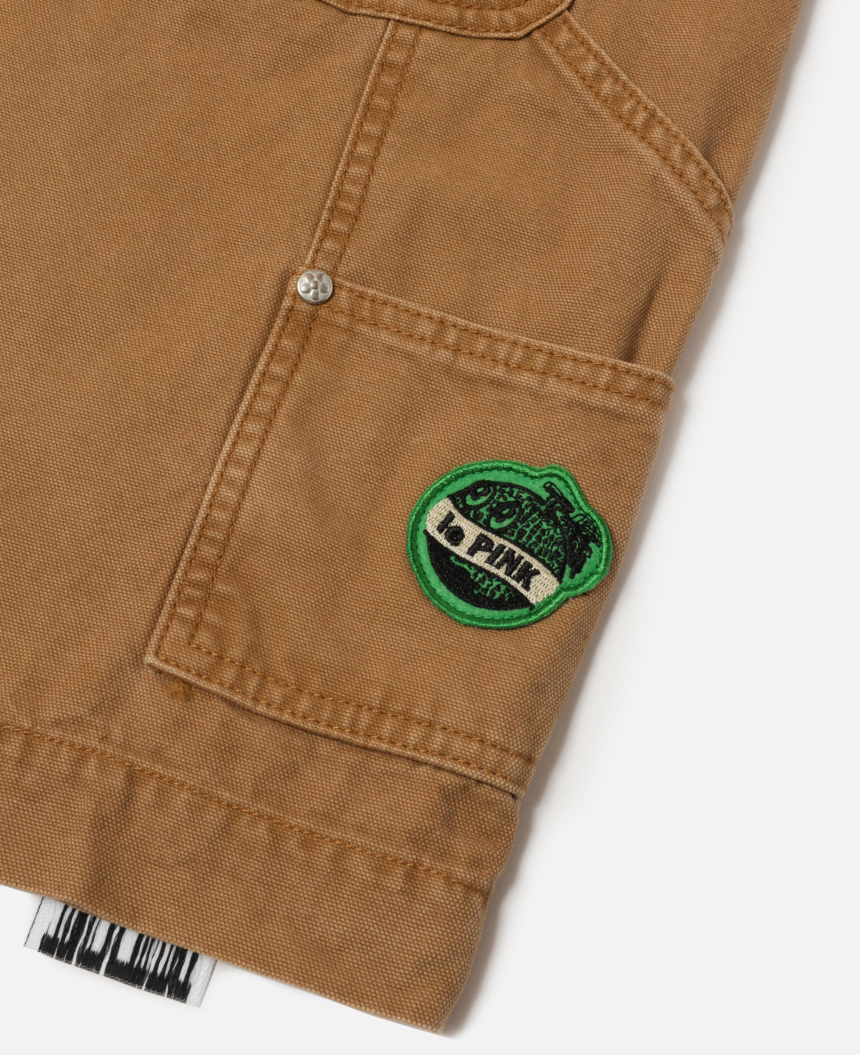Patched Canvas Shorts (Beige) - Image 6