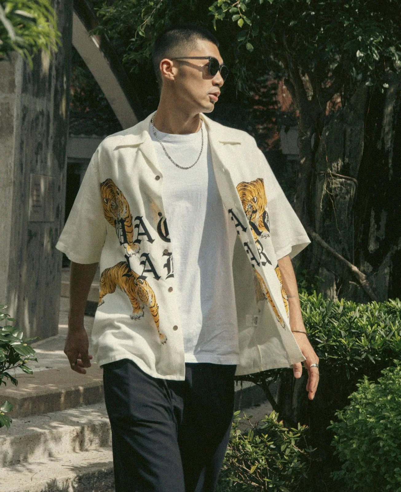 S/S Hawaiian Shirt (Type-7) (White) - Image 2