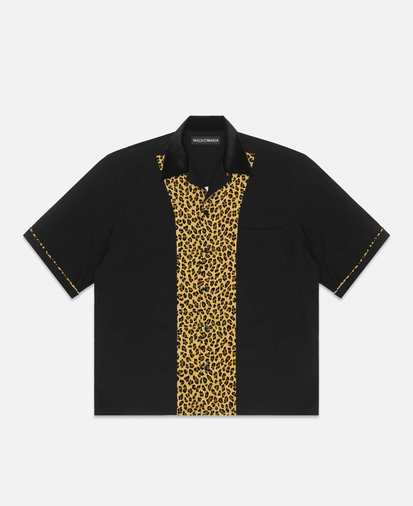 S/S Switching Shirt  (Black)
