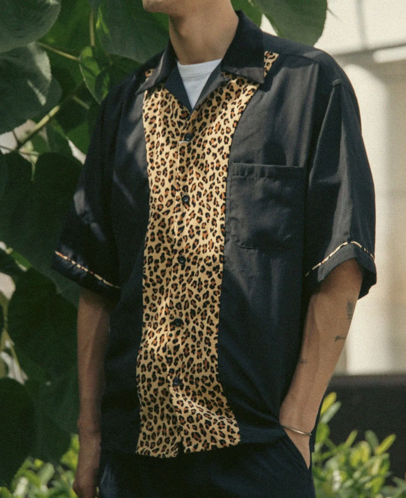 S/S Switching Shirt  (Black) - Image 2