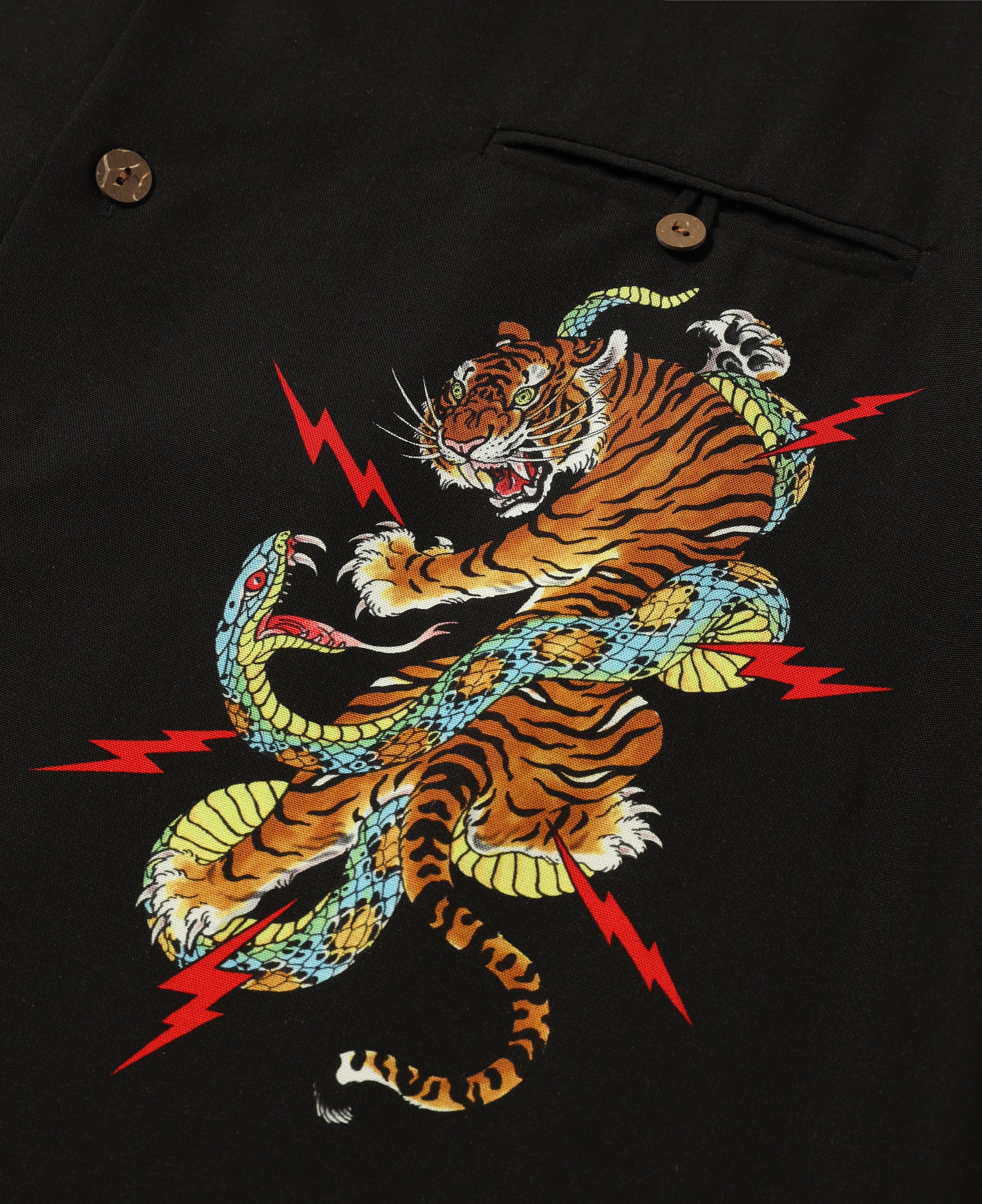 Wacko Maria X Tim Lehi Hawaiian Long-Sleeve Shirt (Black) - Image 3