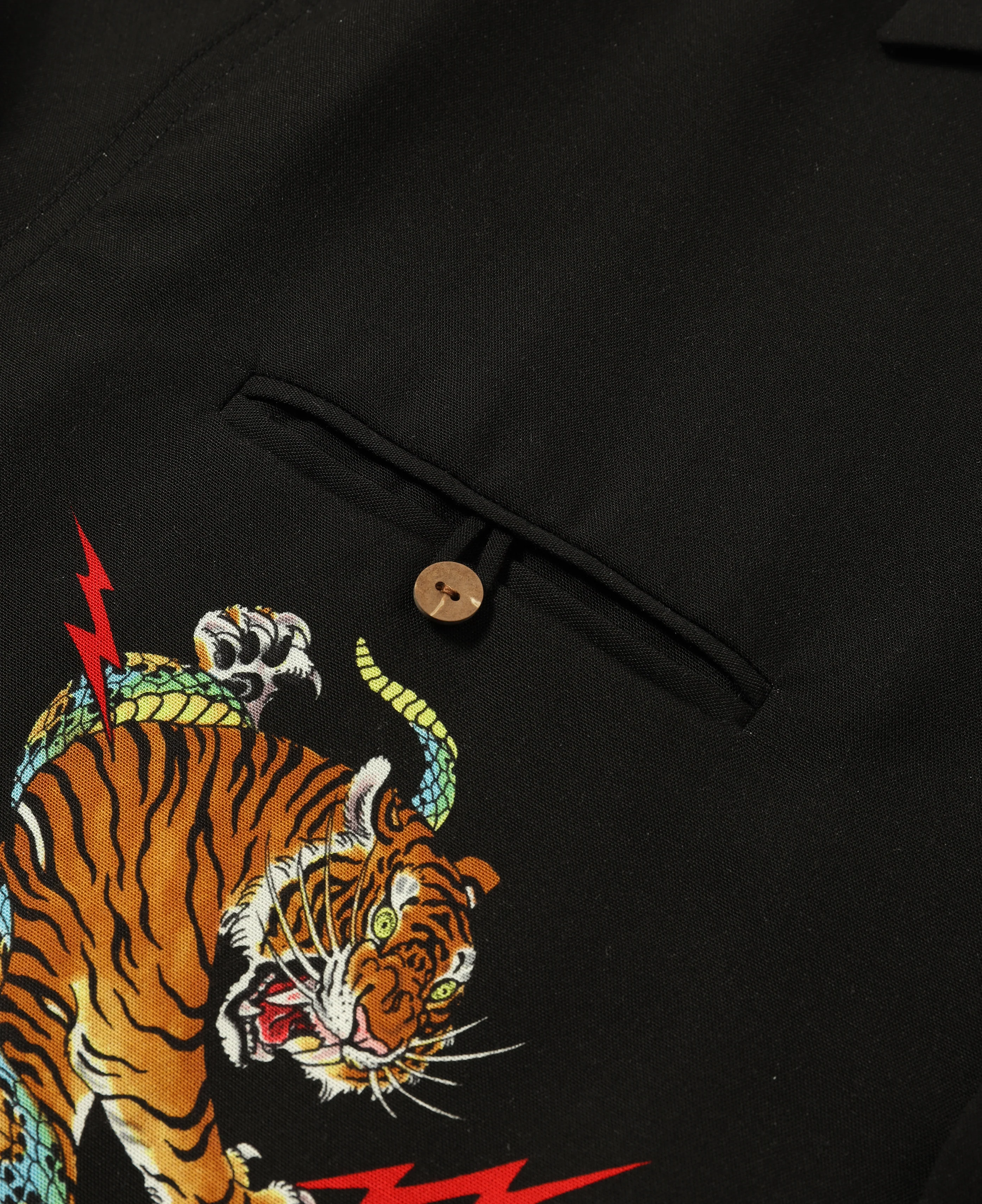 Wacko Maria X Tim Lehi Hawaiian Long-Sleeve Shirt (Black) - Image 4