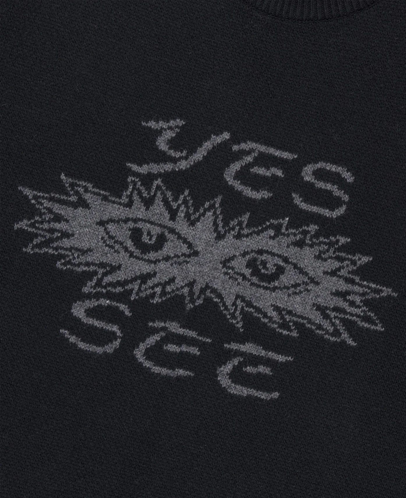 Eye Knit Pullover Sweater (Black) - Image 6