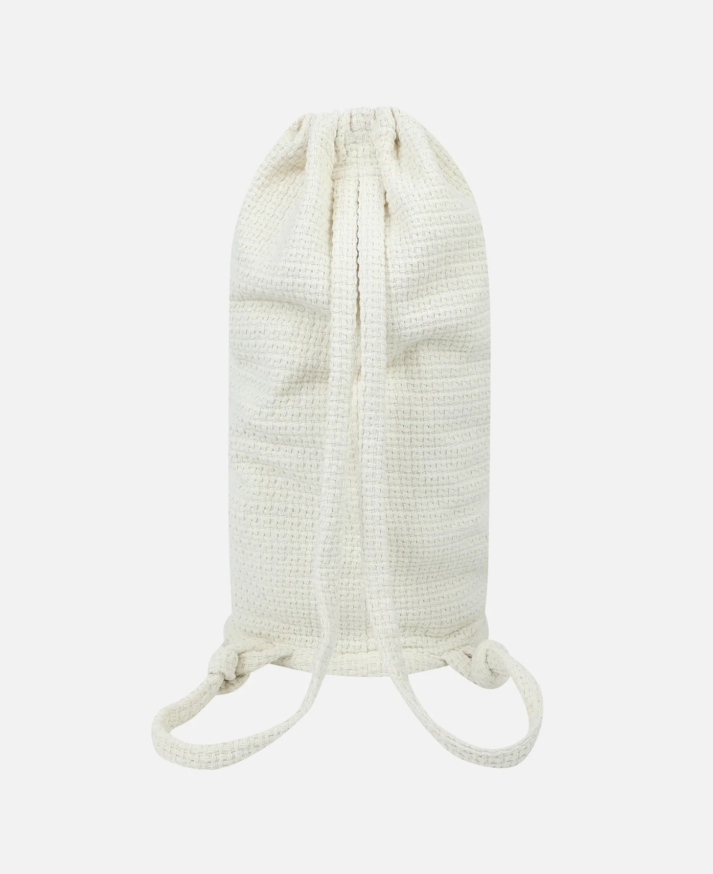 Jacquard Fabric String Bag (White) - Image 3