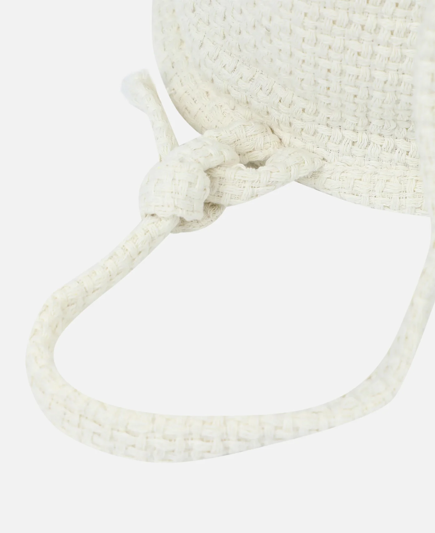 Jacquard Fabric String Bag (White) - Image 7