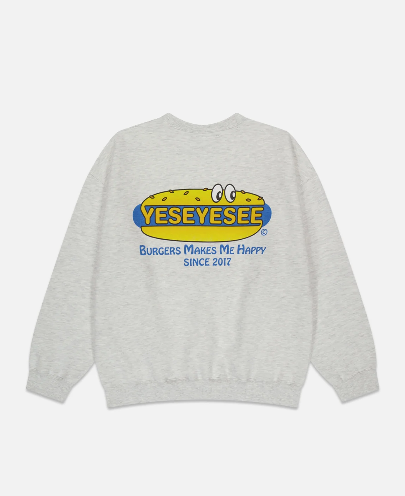 Y.E.S Burger Set Sweatshirt (Grey) - Image 3