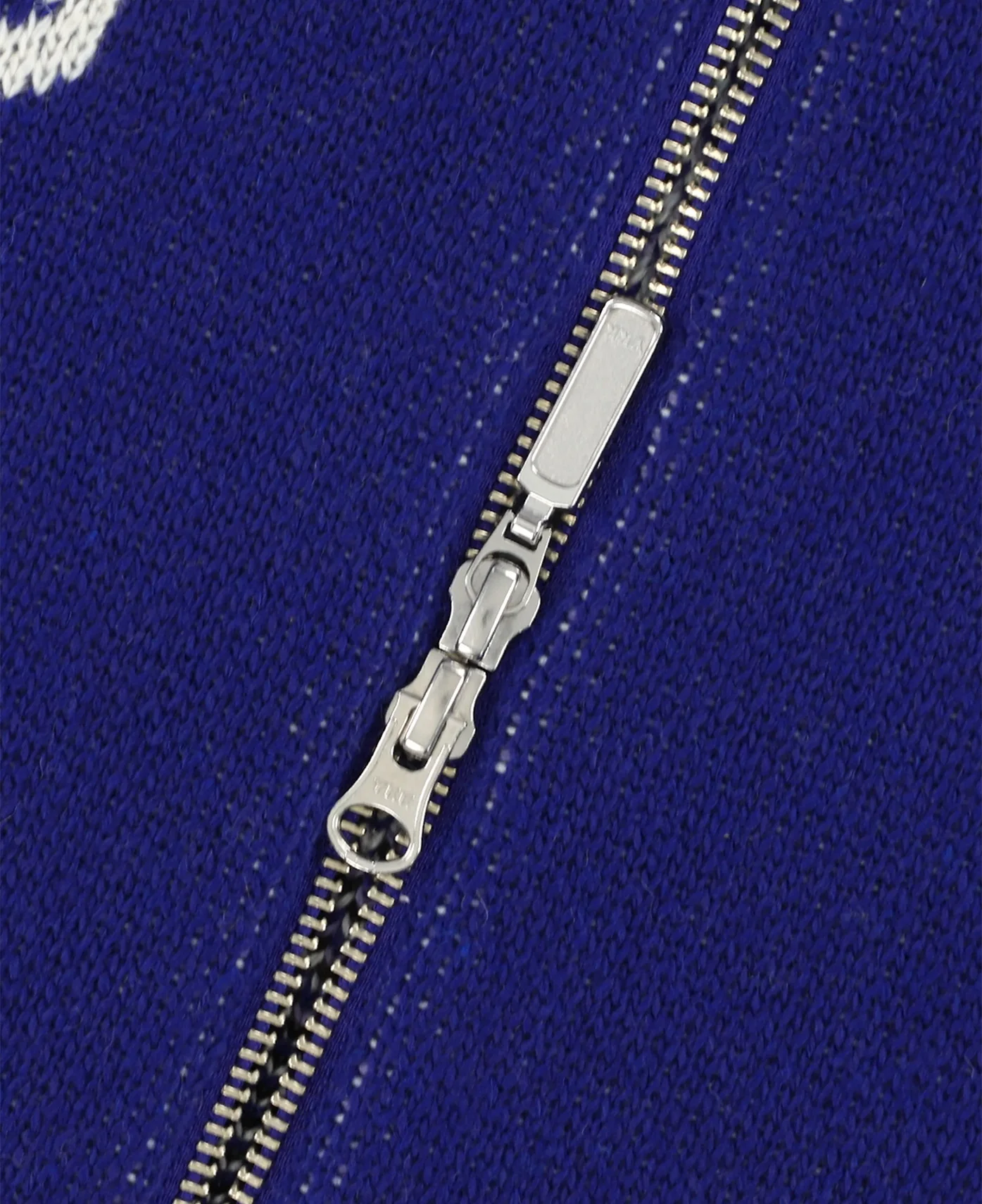 Y.E.S Dice Full Zip-Up Knit Cardigan (Blue) - Image 4