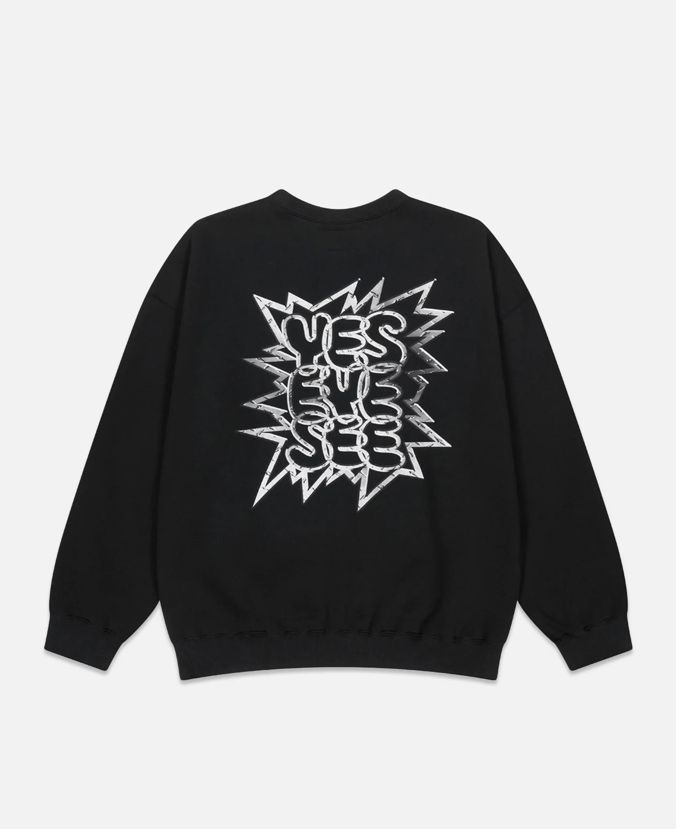 Y.E.S Steel Logo Sweatshirt (Black) - Image 3