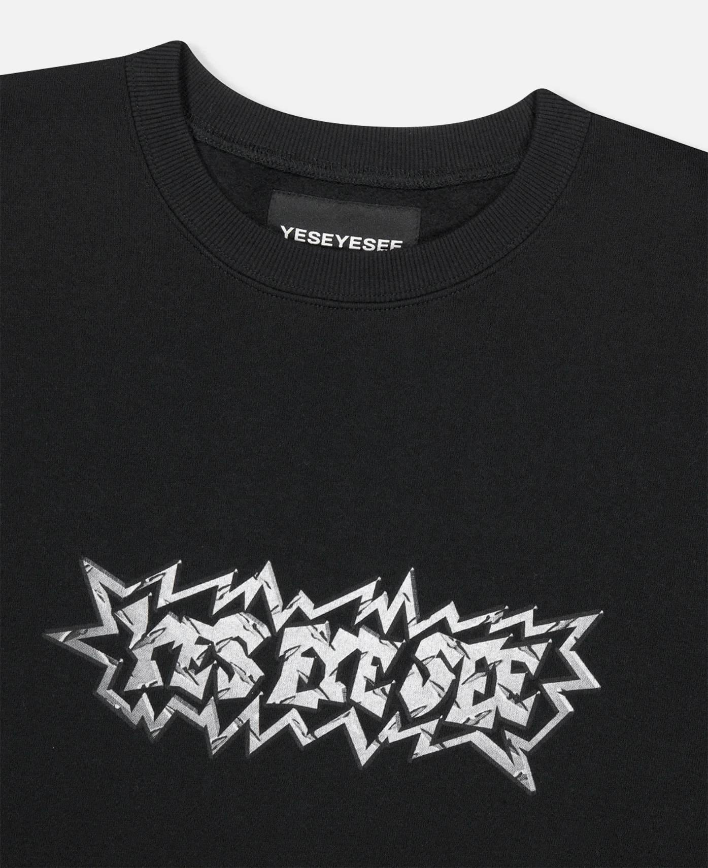 Y.E.S Steel Logo Sweatshirt (Black) - Image 5